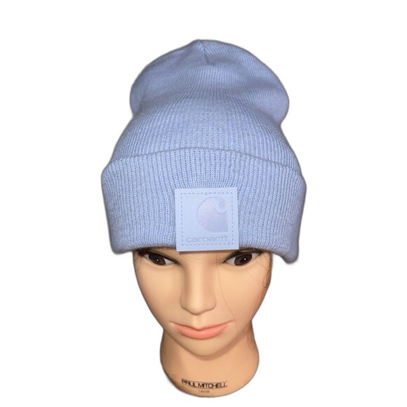 EUC Carhartt Tonal Patch Beanie Alpine Blue (Disc. Color) One Size Fits All - Picture 1 of 9